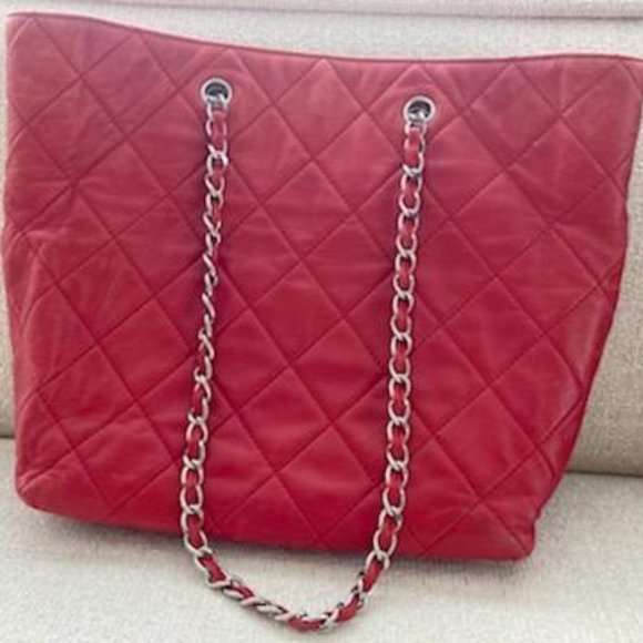 Chanel Vintage Lambskin Quilted Shoulder Bag-RED - Picture 2 of 10